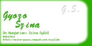 gyozo szina business card