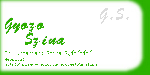 gyozo szina business card